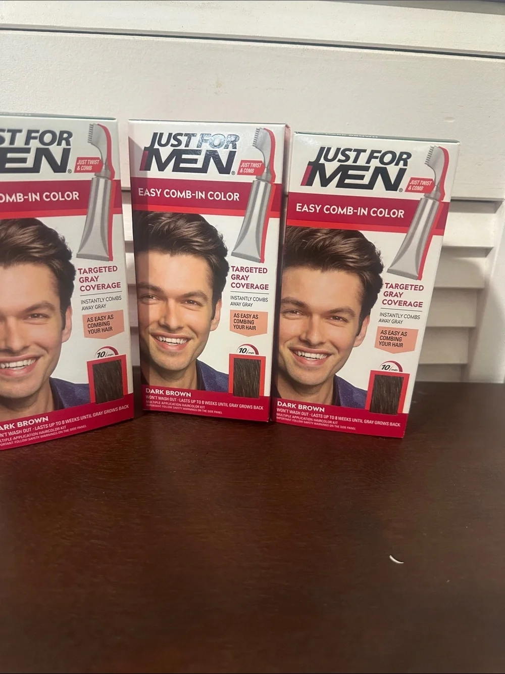 Set Easy Comb-In Color for Men - Dark Brown